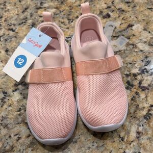 Cat & Jack Girls' Light Pink Mesh Slip-On Sneakers.